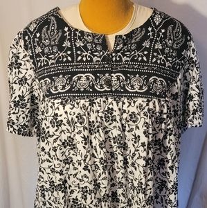 Loungees Black and white Floral Dress Size 3X